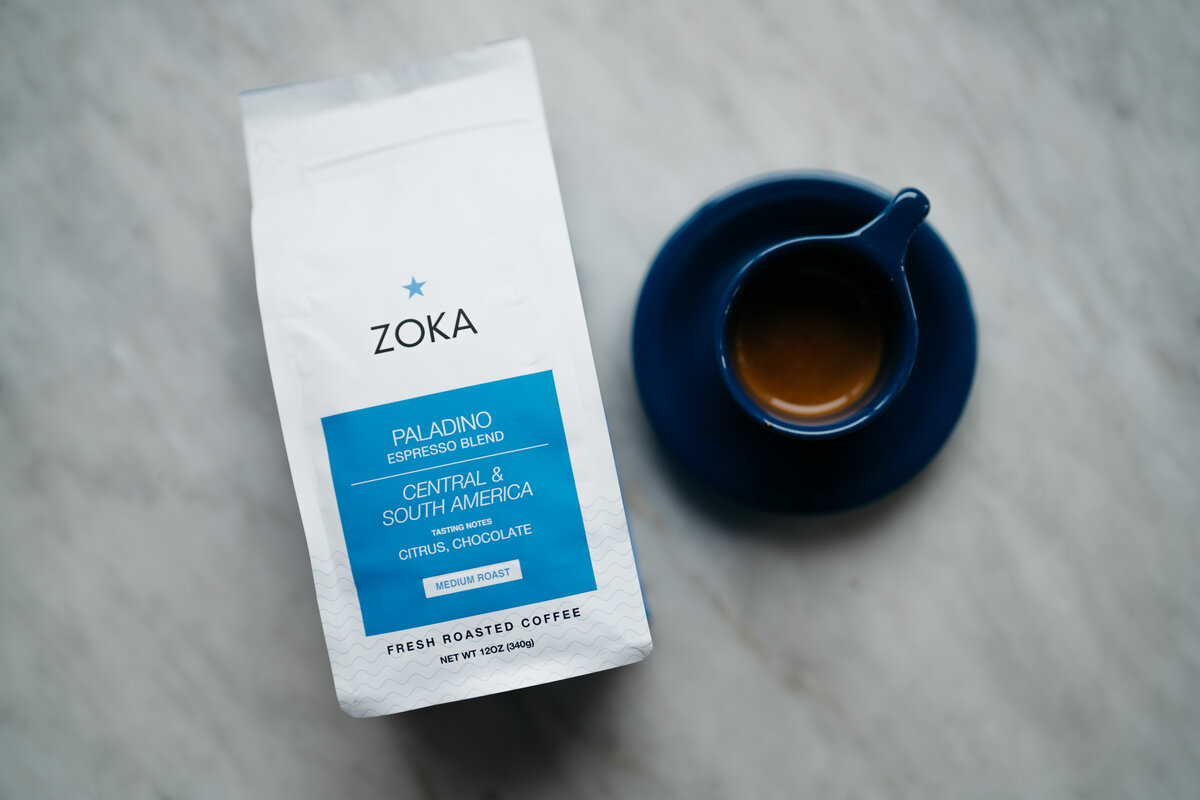 Espresso shot with Paladino bag